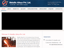 Tablet Screenshot of metallicalloys.com