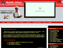 Tablet Screenshot of metallicalloys.in